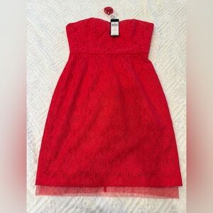 BCBGMaxAzria Red Berry Lace Dress